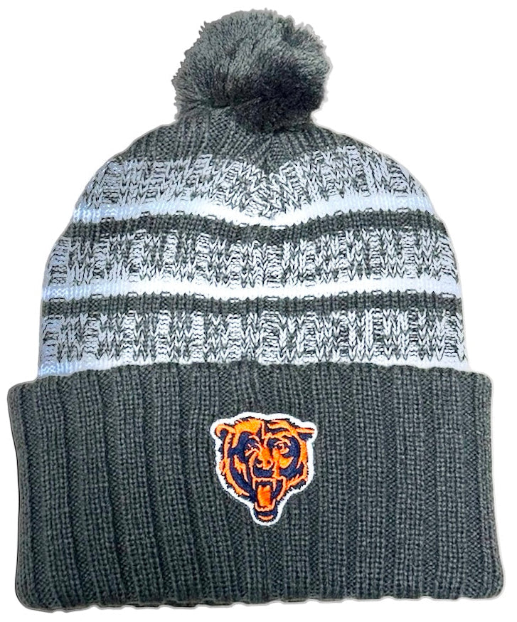 Chicago Bears 47 Brand Charcoal Bearhead Good.Better.Best Cuffed Pom Knit Hat product image 1, provided for visual reference