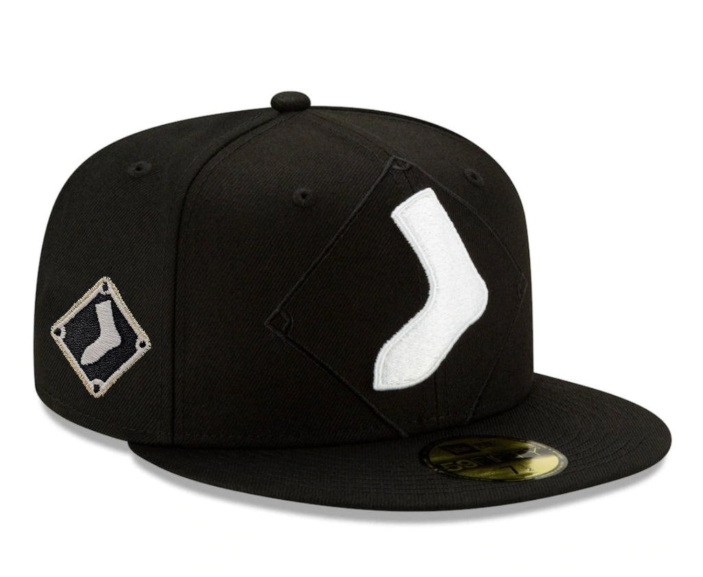 Chicago White Sox New Era Black Logo Elements 59FIFTY Fitted Hat product image 3, provided for visual reference and product