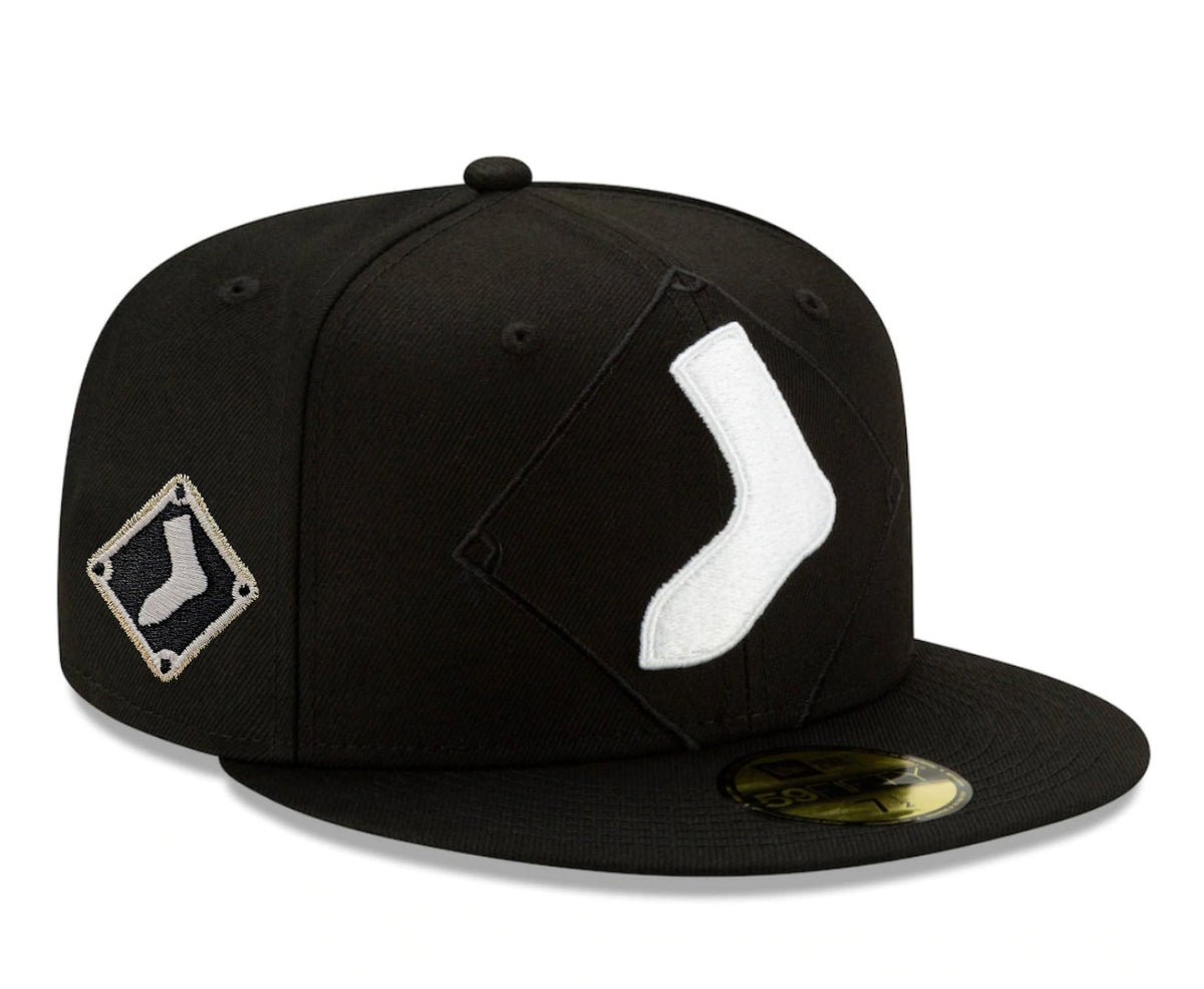 Chicago White Sox New Era Black Logo Elements 59FIFTY Fitted Hat product image 3, provided for visual reference and product