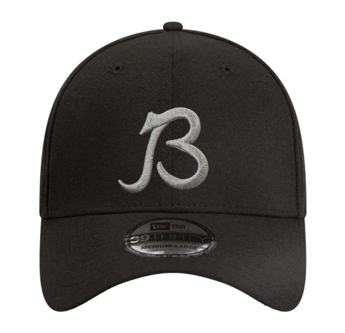 Chicago Bears New Era "B" Black/Graphite 1985 Champions 39THIRTY Flex Hat for Men product image 2, provided for visual