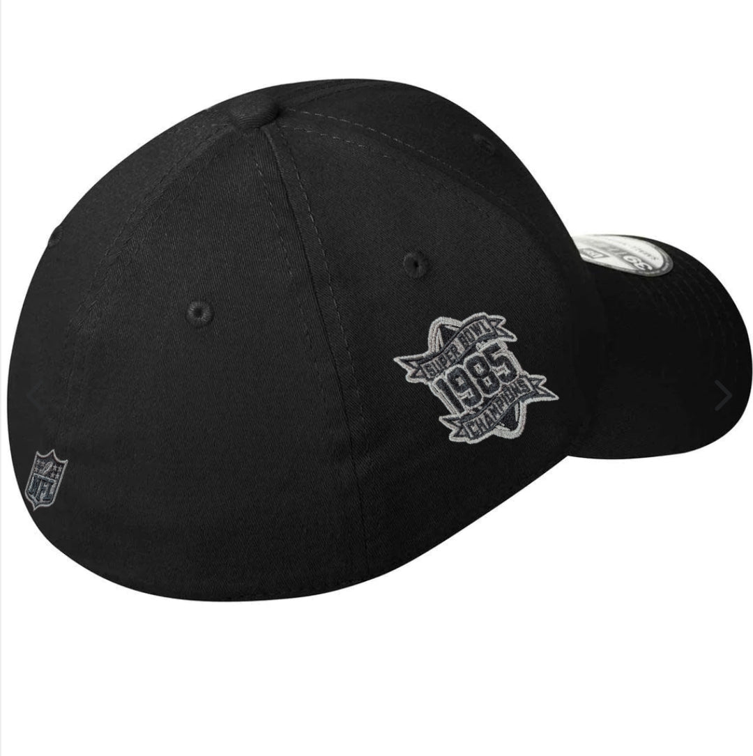 Chicago Bears New Era "B" Black/Graphite 1985 Champions 39THIRTY Flex Hat for Men product image 4, provided for visual