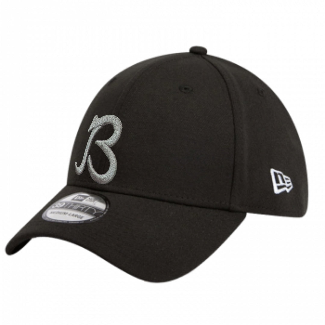 Chicago Bears New Era "B" Black/Graphite 1985 Champions 39THIRTY Flex Hat for Men product image 3, provided for visual