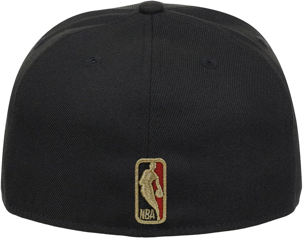 Chicago Bulls New Era Black University Gold 59FIFTY Fitted Hat for Men product image 5, provided for visual reference and