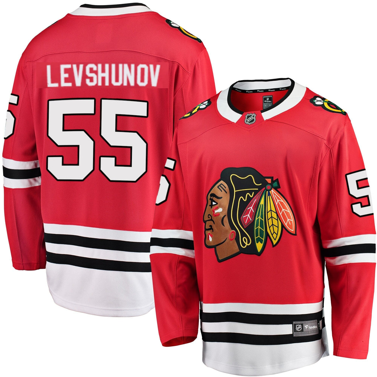 Artyom Levshunov Chicago Blackhawks Red Home Fanatics Breakaway Premium Replica Jersey for Men product image 1, provided for