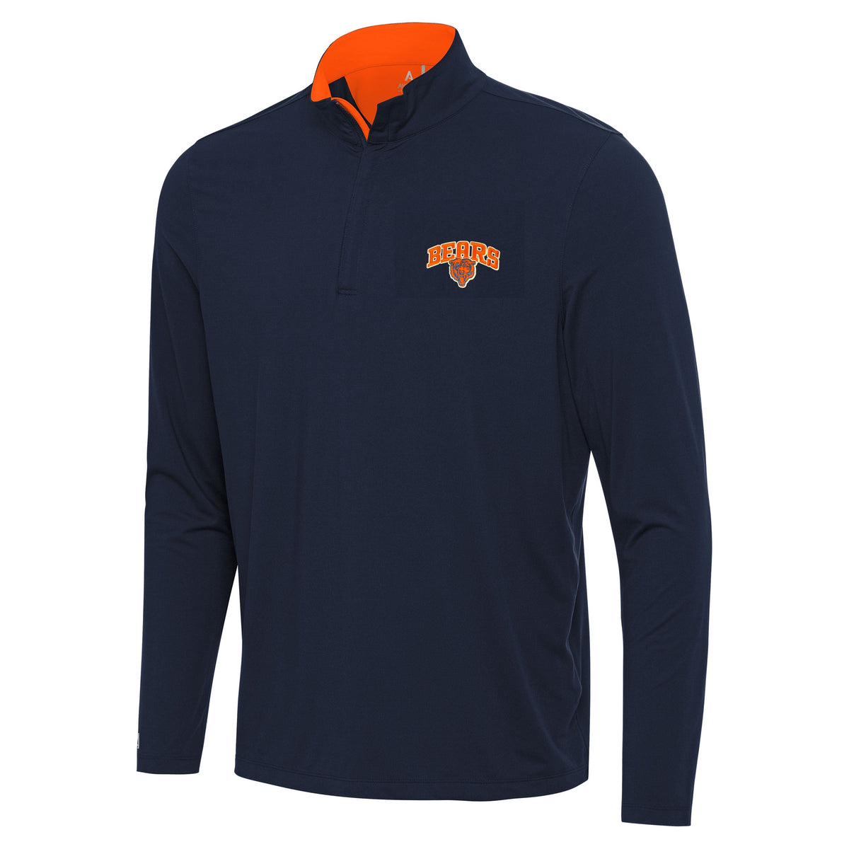 Chicago Bears Antigua Navy Content 1/4 Zip Top for Men product image 1, provided for visual reference and product detail