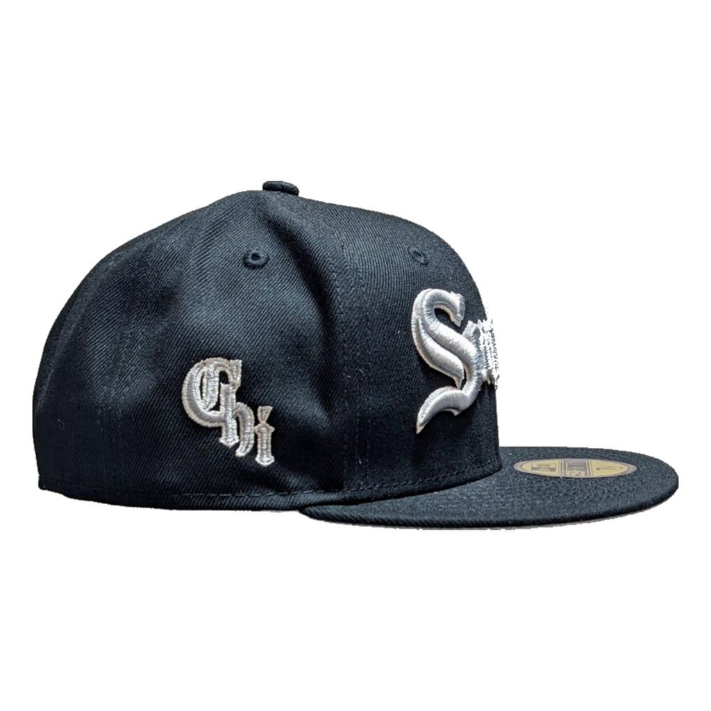 Chicago White Sox New Era Southside Black 59FIFTY Fitted Hat product image 4, provided for visual reference and product