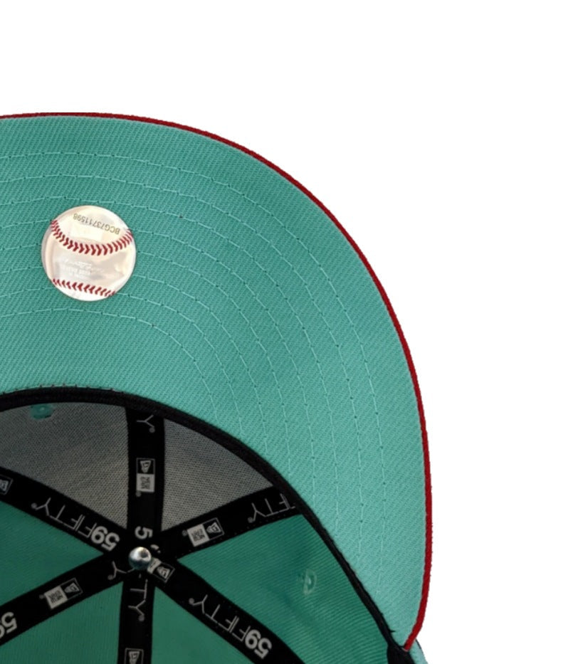 Chicago White Sox 1917 New Era 2 Tone Mint/Red 59FIFTY Fitted Hat product image 6, provided for visual reference and product