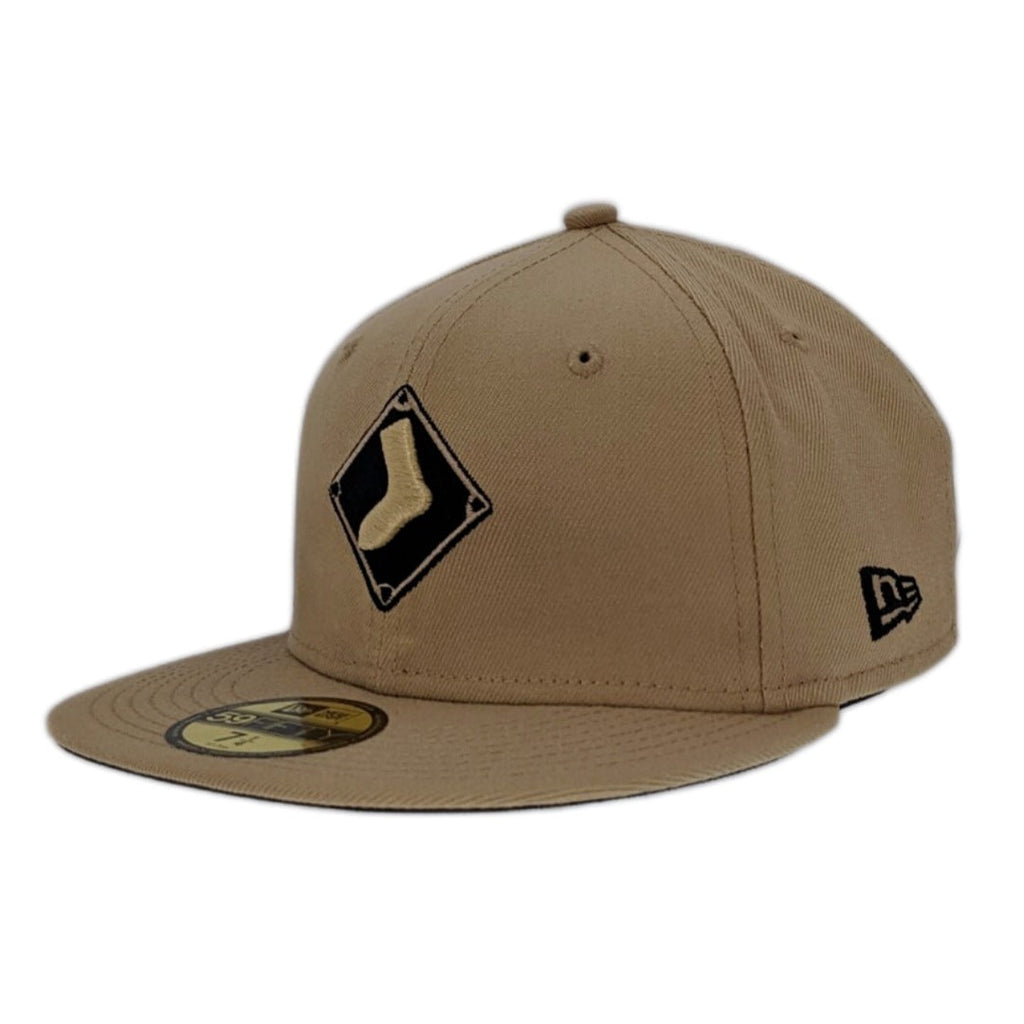 Chicago White Sox Black & Tan New Era 59FIFTY Fitted Hat product image 3, provided for visual reference and product detail
