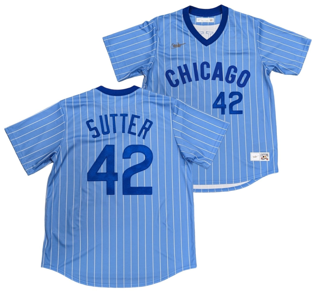 Bruce Sutter Chicago Cubs Cooperstown Powder Blue 1981 NIKE Replica Jersey for Men product image 1, provided for visual