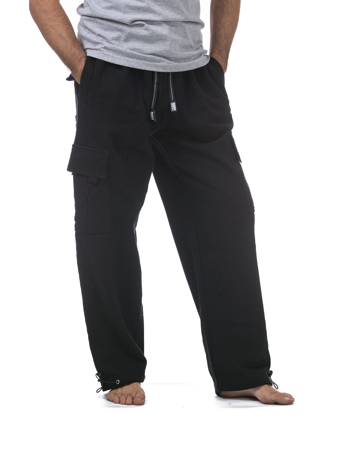 Pro Club Men's Heavyweight Fleece Cargo Pants Black product image 2