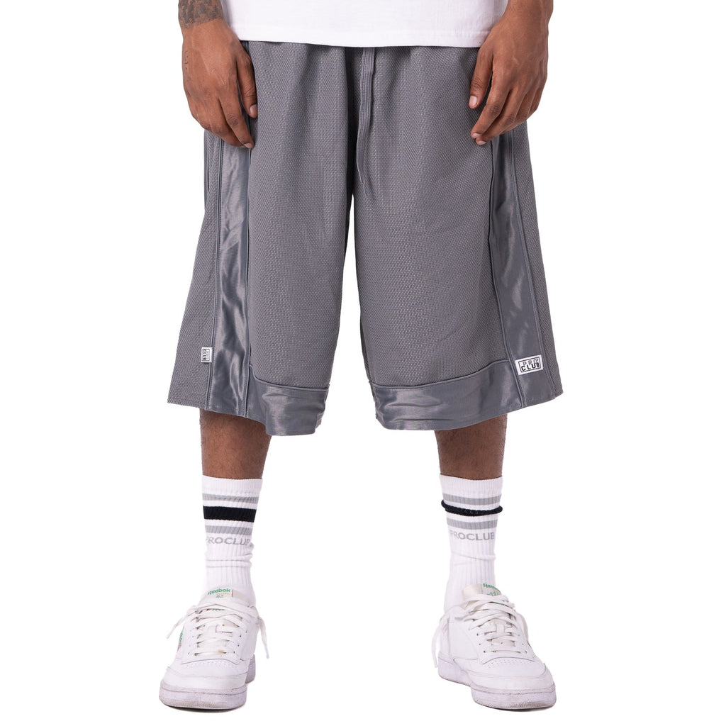 Pro Club Men's Heavyweight Mesh Basketball Shorts Gray product image 1