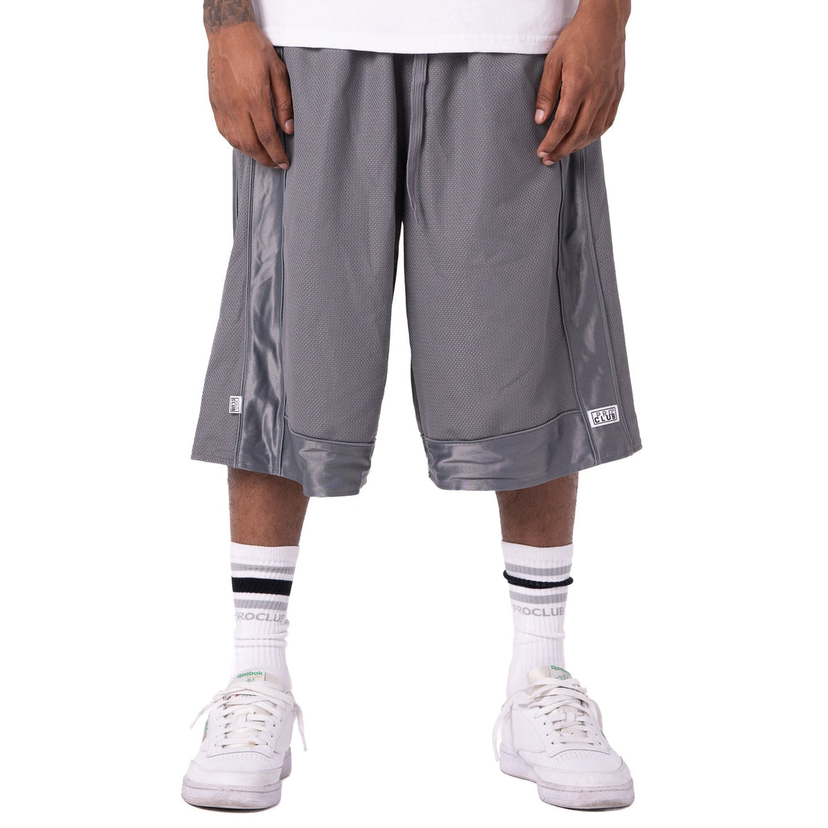 Pro Club Men's Heavyweight Mesh Basketball Shorts Gray product image 1