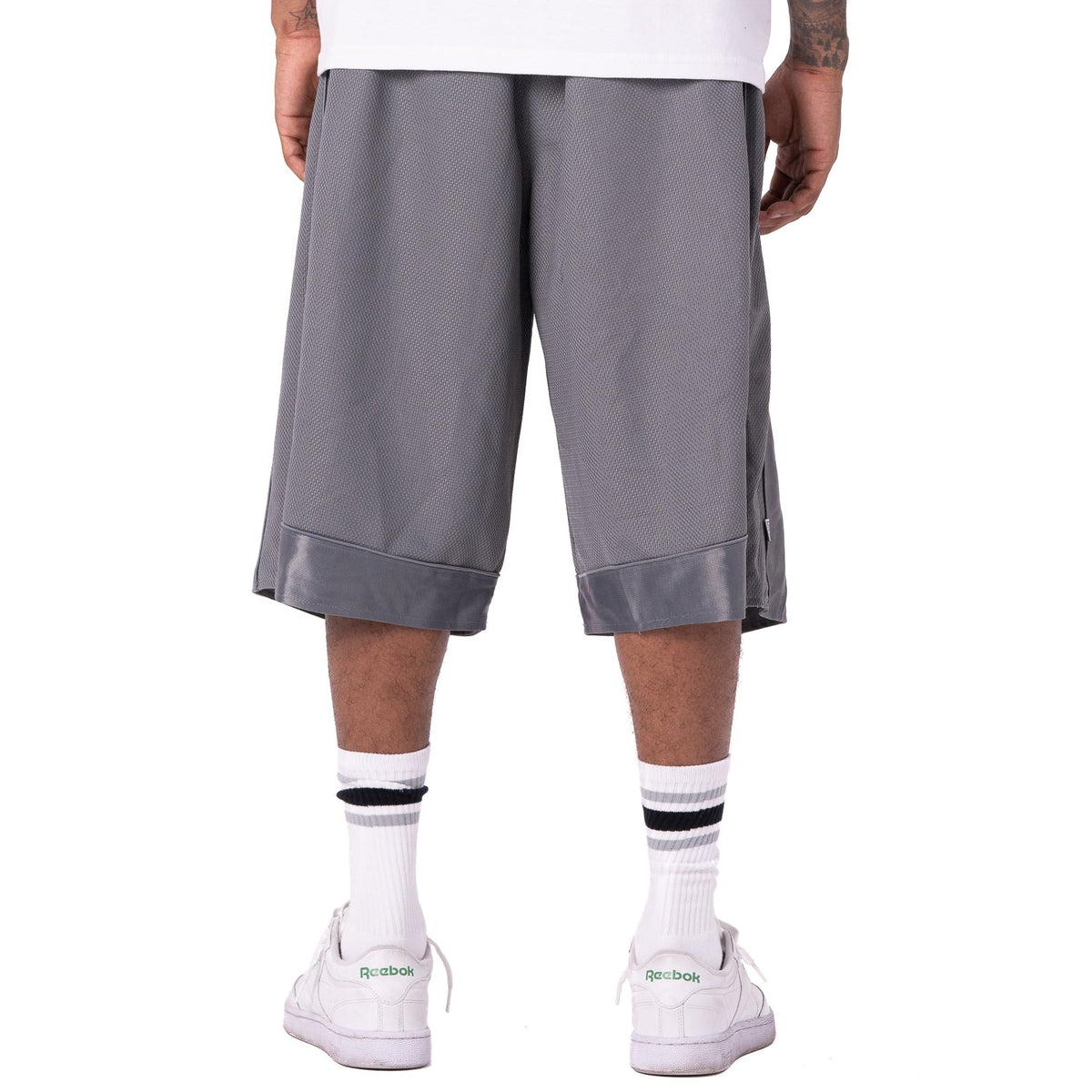 Pro Club Men's Heavyweight Mesh Basketball Shorts Gray product image 2