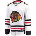 Chicago Blackhawks Fanatics White Blank Breakaway Road Jersey for Men product image 1, provided for visual reference and