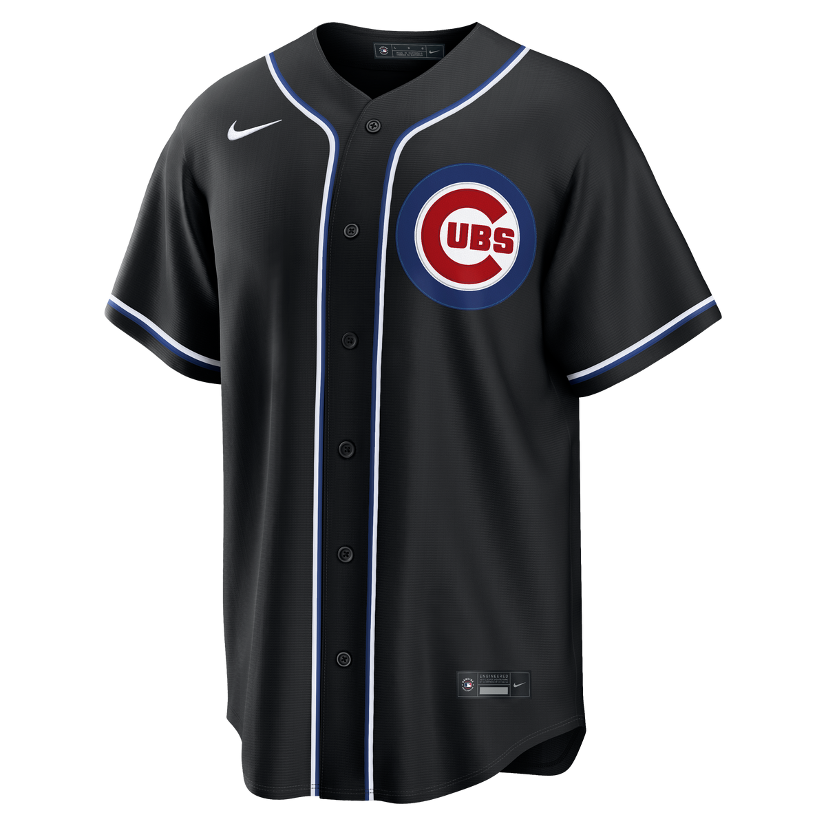 Chicago Cubs Nike Black Carbon Blank Replica Jersey for Men product image 2, provided for visual reference and product