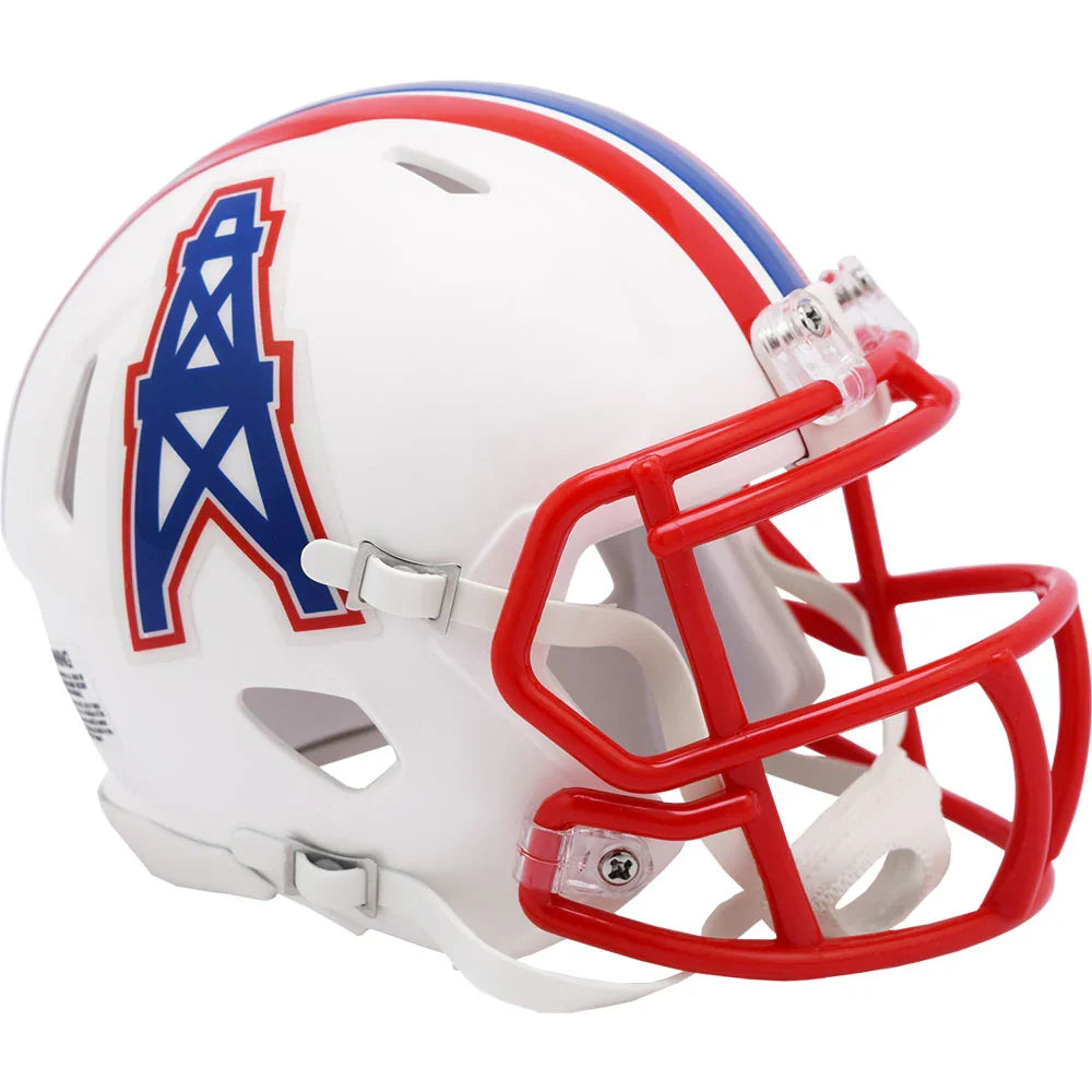 Riddell Houston Oilers 1981-96 White Speed Mini Helmet product image 1, provided for visual reference and product detail