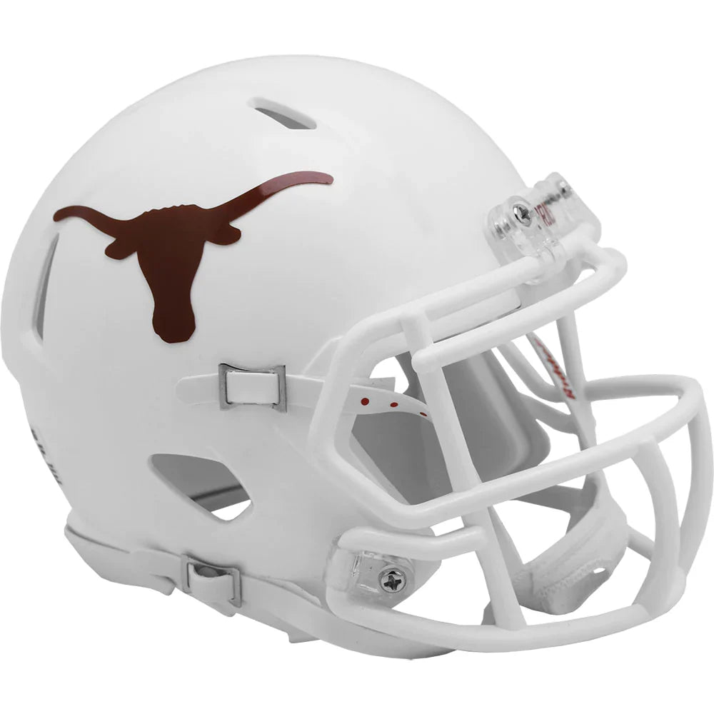 Texas Longhorns White Riddell Replica Full Size Speed Helmet product image 1, provided for visual reference and product