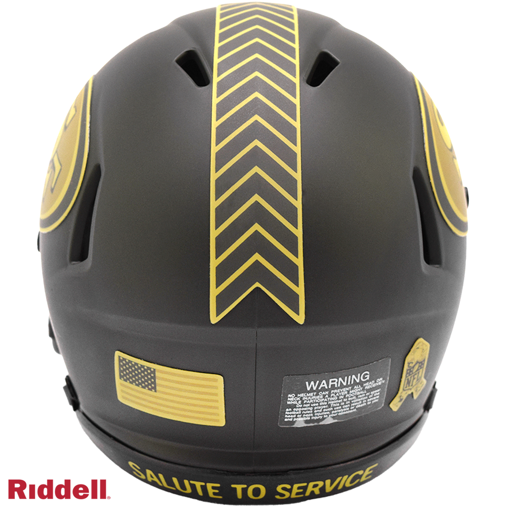 Riddell San Francisco 49ers 2025 Salute To Service Speed Mini Helmet product image 3, provided for visual reference and