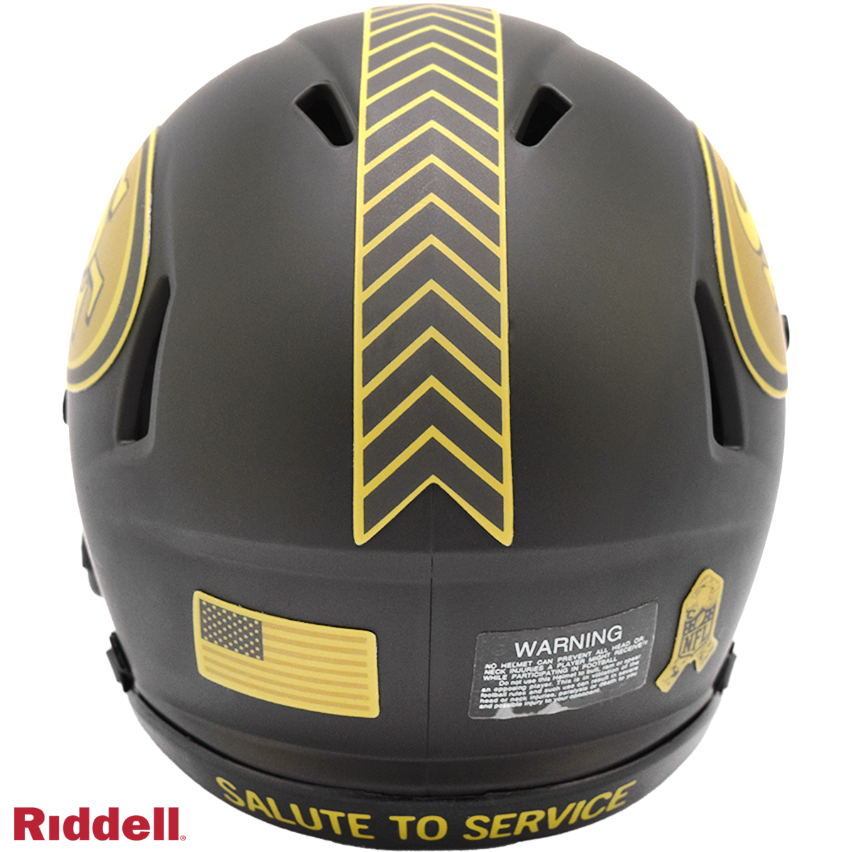 Riddell San Francisco 49ers 2025 Salute To Service Speed Mini Helmet product image 3, provided for visual reference and