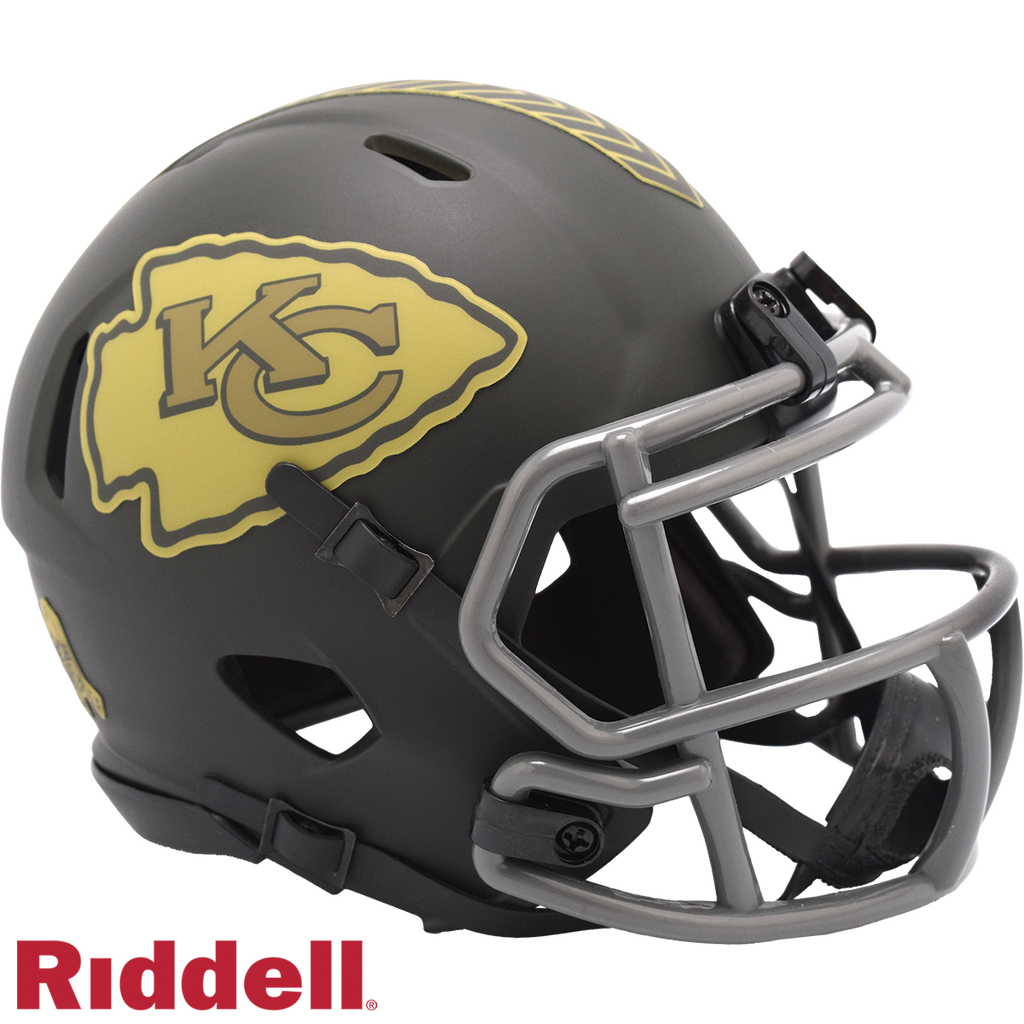 Riddell Kansas City Chiefs 2025 Salute To Service Speed Mini Helmet product image 1, provided for visual reference and