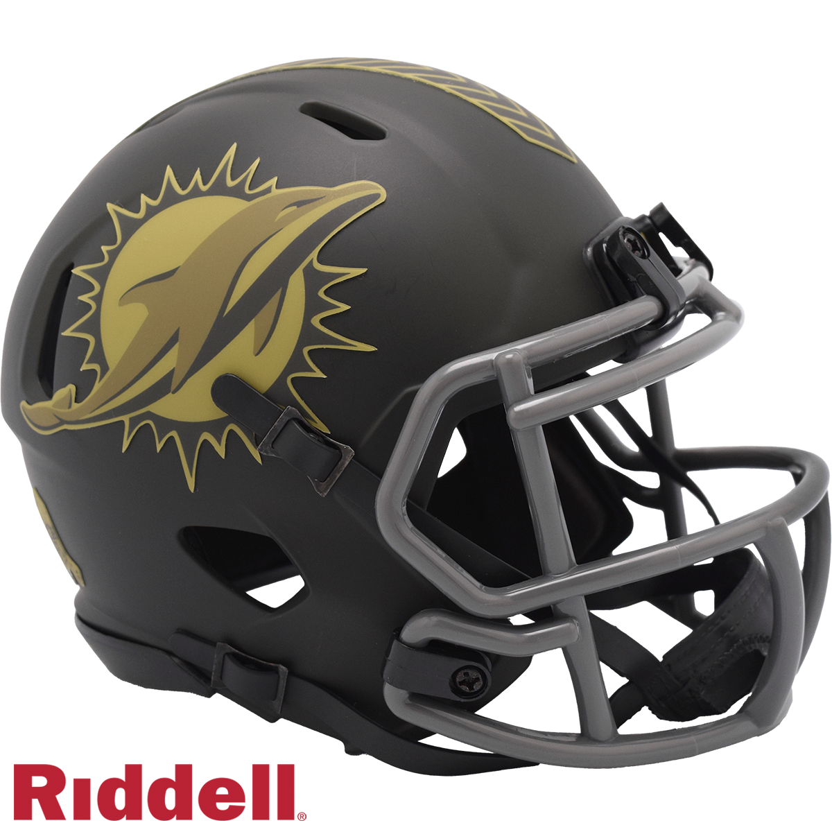 Riddell Miami Dolphins 2025 Salute To Service Speed Mini Helmet product image 1, provided for visual reference and product
