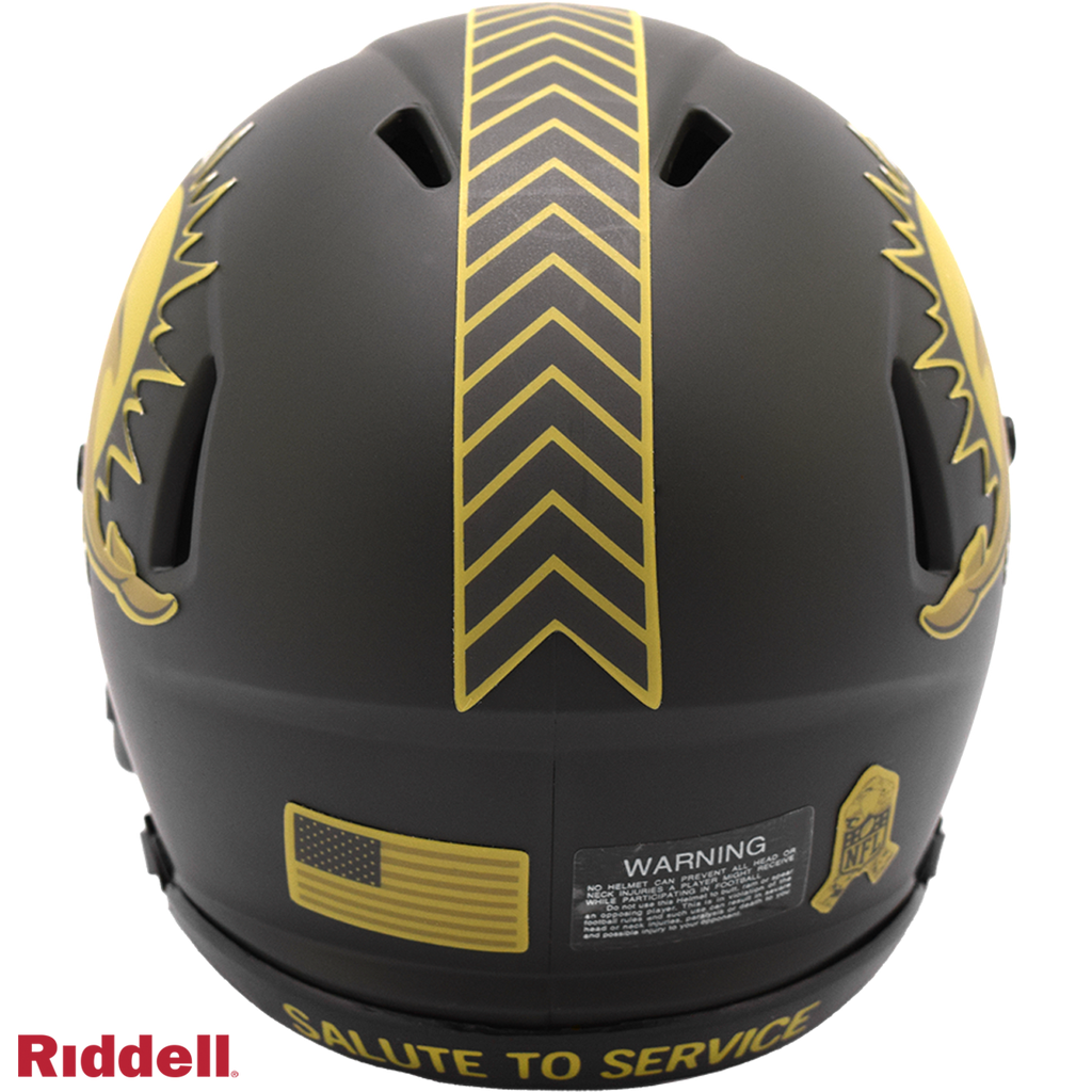 Riddell Miami Dolphins 2025 Salute To Service Speed Mini Helmet product image 3, provided for visual reference and product