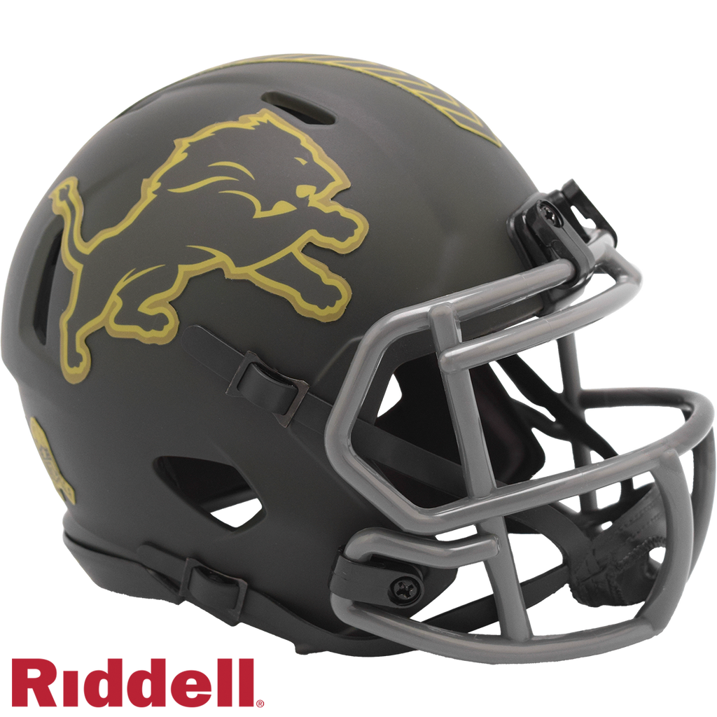 Riddell Detroit Lions 2025 Salute To Service Speed Mini Helmet product image 1, provided for visual reference and product