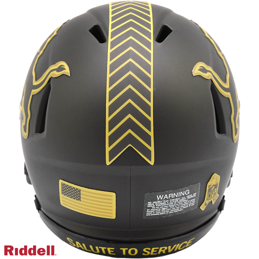 Riddell Detroit Lions 2025 Salute To Service Speed Mini Helmet product image 3, provided for visual reference and product