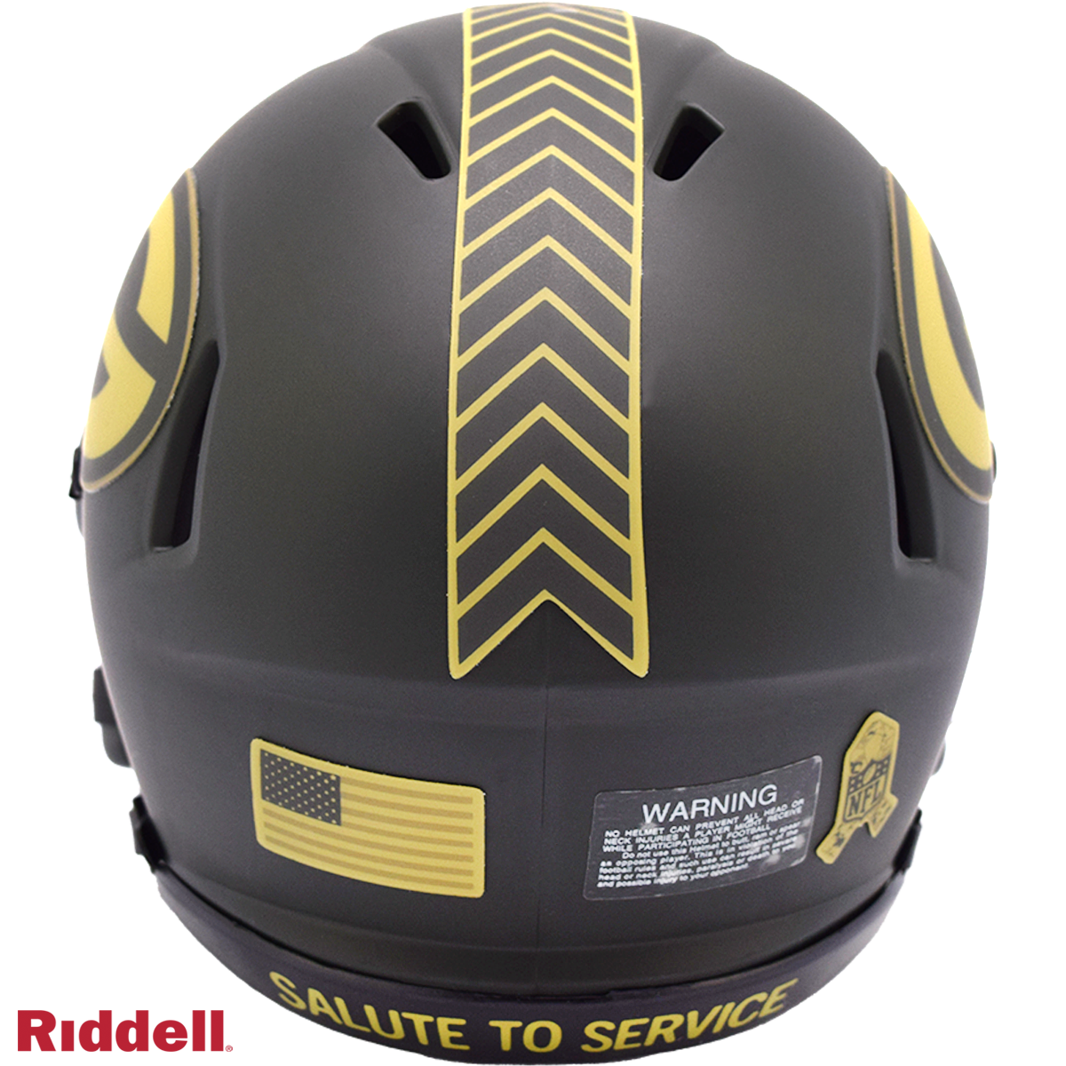 Riddell Green Bay Packers 2025 Salute To Service Speed Mini Helmet product image 3, provided for visual reference and