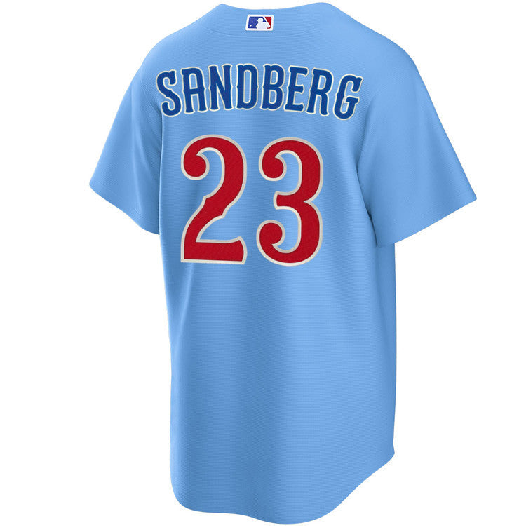 Ryne Sandberg #23 Chicago Cubs Nike Light Blue 2nd Alternate Replica Jersey for Men product image 2, provided for visual