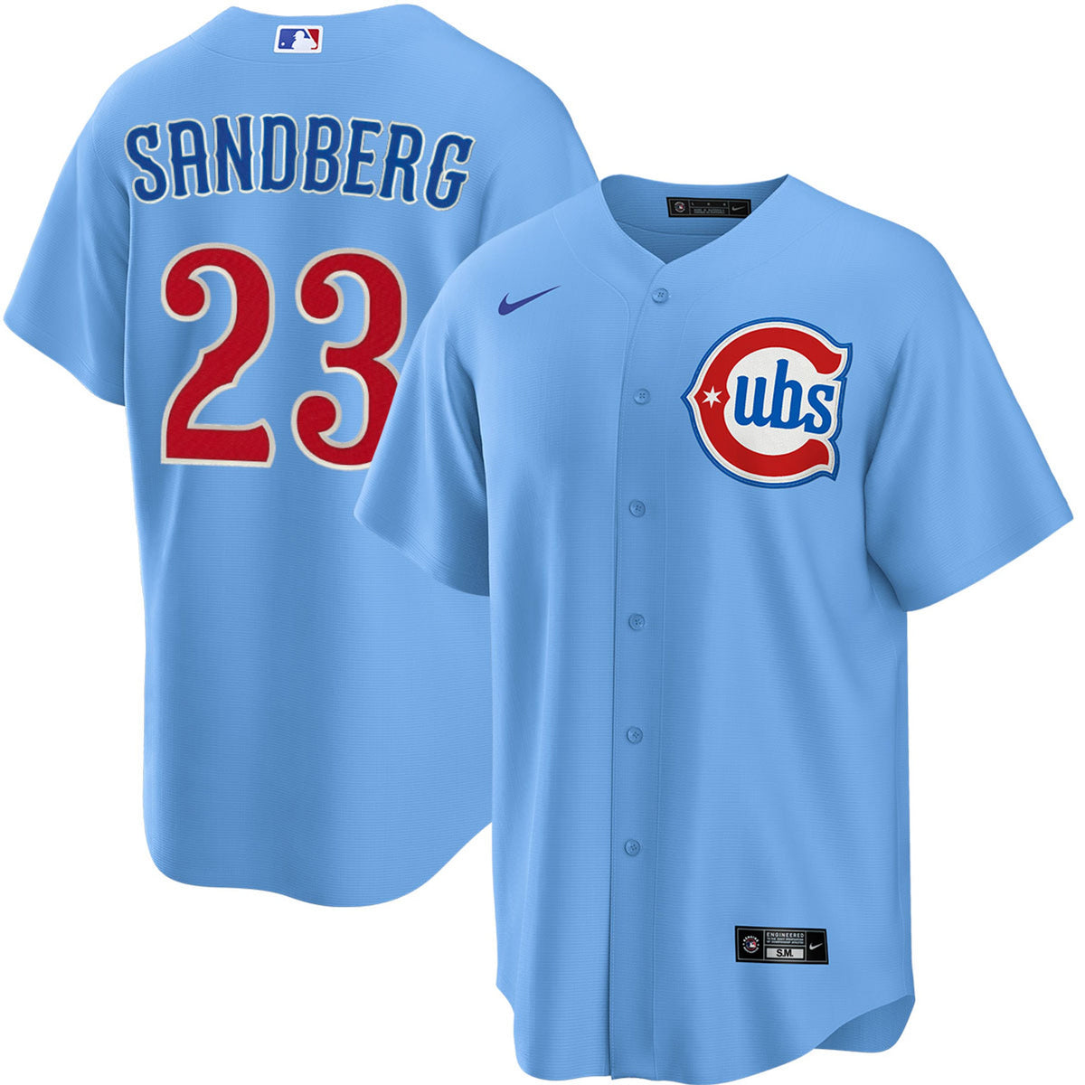 Ryne Sandberg #23 Chicago Cubs Nike Light Blue 2nd Alternate Replica Jersey for Men product image 1, provided for visual