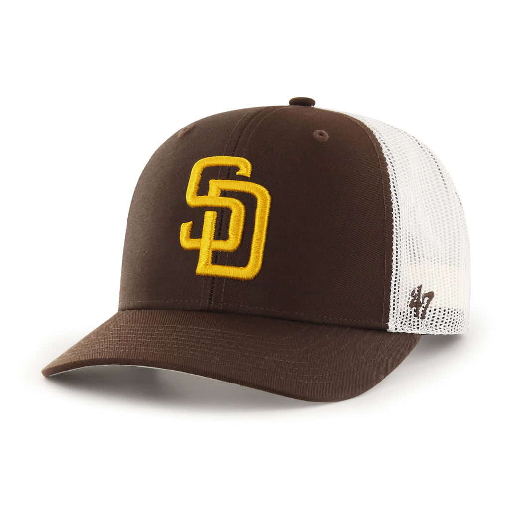 San Diego Padres 47 Brand Brown/White Primary Logo Trucker product image 1