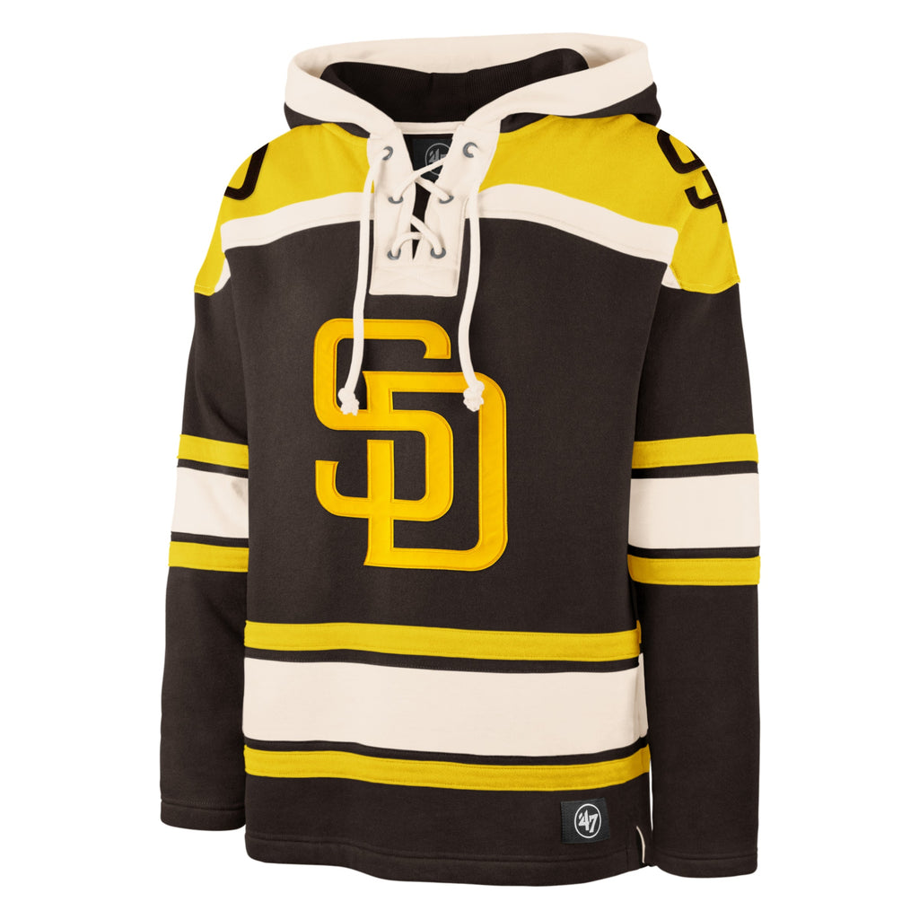 San Diego Padres 47 Brand Superior Lacer Hoodie Brown product image 1
