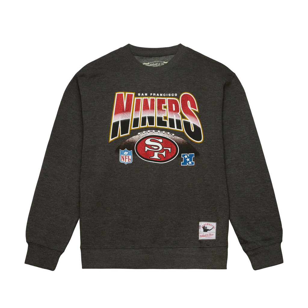 San Francisco 49ers Mitchell & Ness Inzone Crew Charcoal product image 1