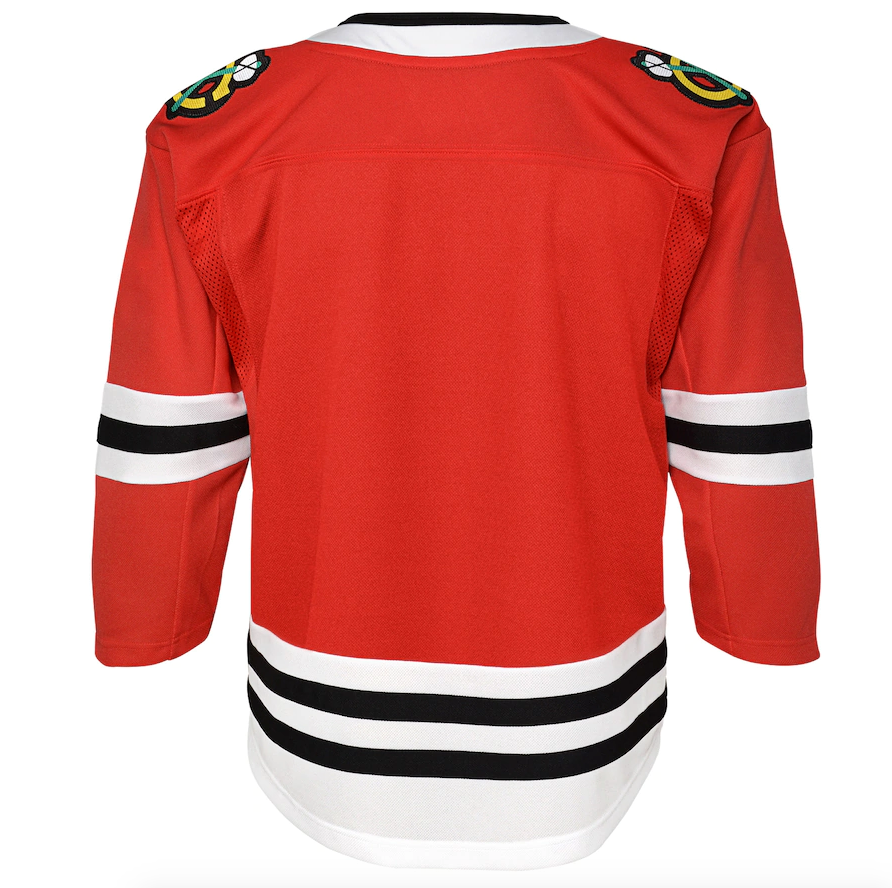NHL Youth Chicago Blackhawks Premier Red Home Jersey product image 3, provided for visual reference and product detail review