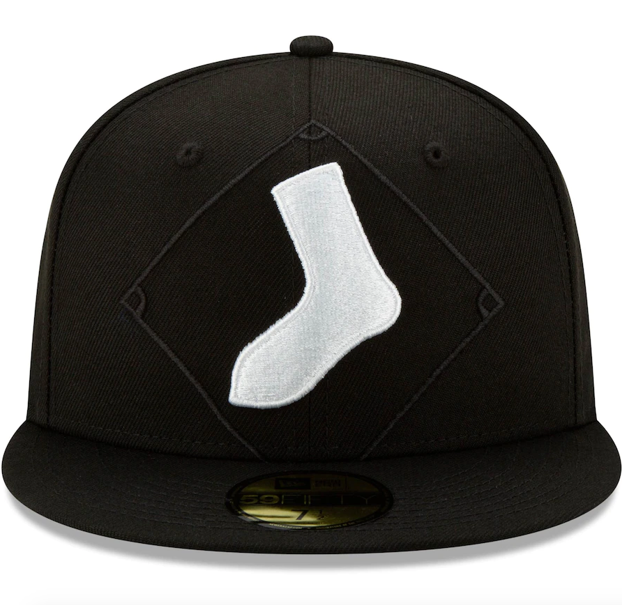 Chicago White Sox New Era Black Logo Elements 59FIFTY Fitted Hat product image 2, provided for visual reference and product