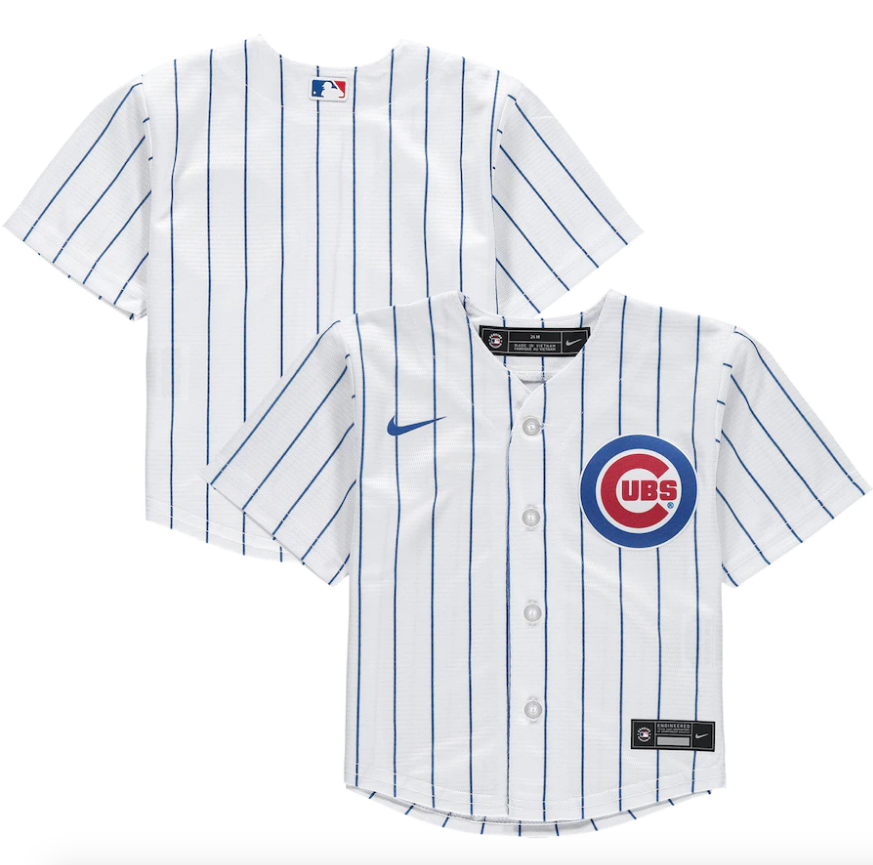 Infant Chicago Cubs Nike Home White Replica Team Jersey 2.0 product image 1, provided for visual reference and product