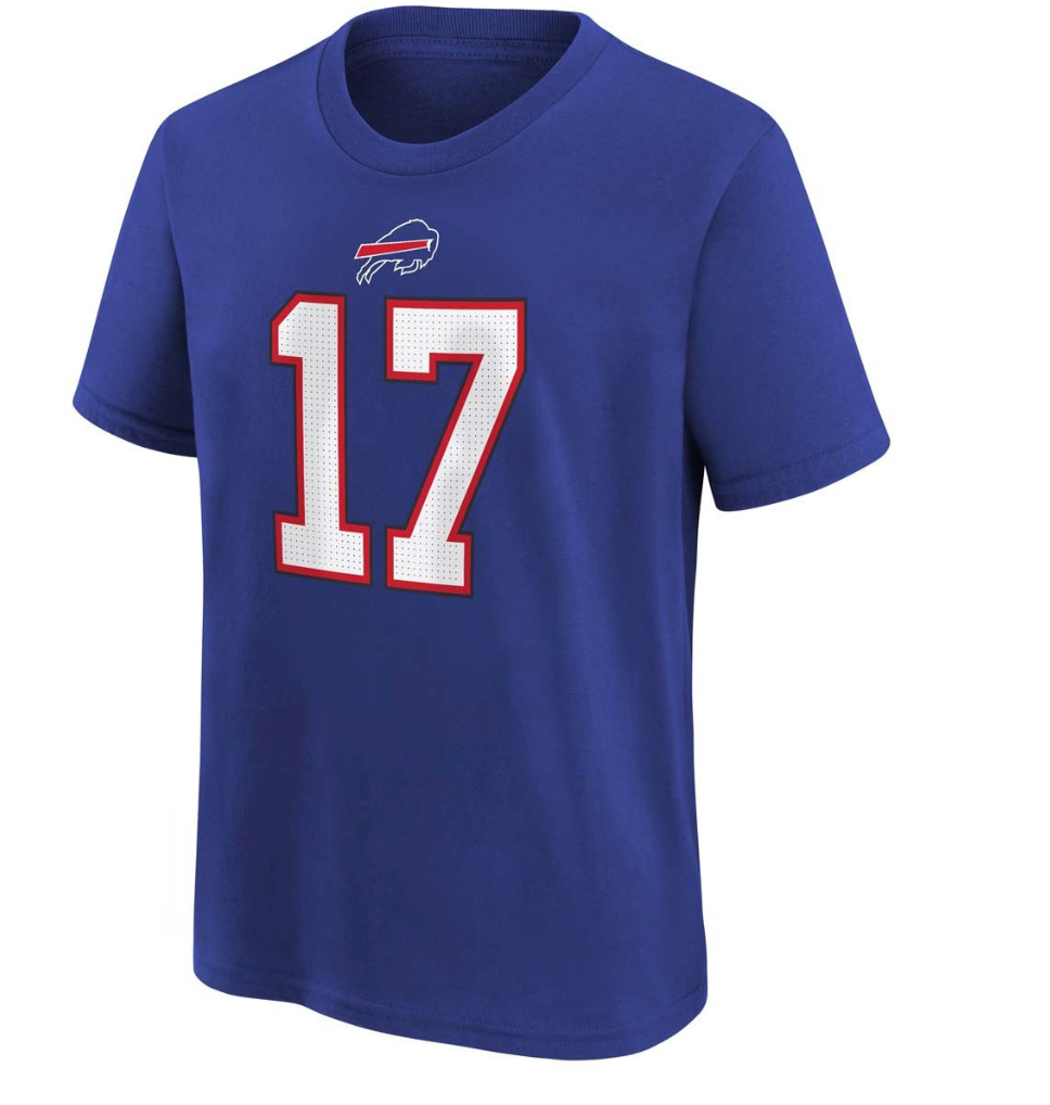 Youth Buffalo Bills Josh Allen Nike Blue FUSE Name & Number T-Shirt product image 3, provided for visual reference and