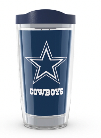 Dallas Cowboys Touchdown 16 oz. Tervis Tumbler product image 1, provided for visual reference and product detail review