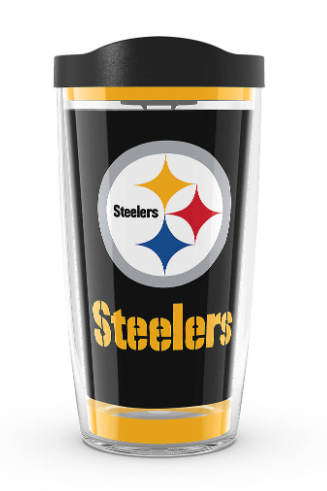 Pittsburgh Steelers Touchdown 16 oz. Tervis Tumbler product image 1, provided for visual reference and product detail review