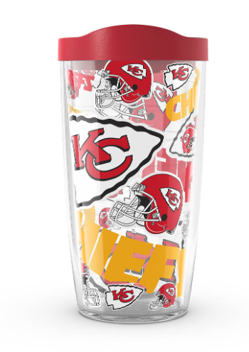 Kansas City Chiefs All Over Print 16 oz. Tervis Tumbler product image 1, provided for visual reference and product detail