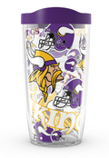 Minnesota Vikings All Over Print 16 oz. Tervis Tumbler product image 1, provided for visual reference and product detail