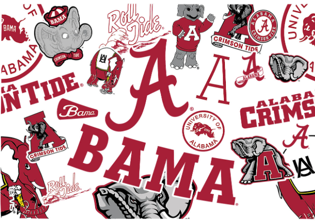 Alabama Crimson Tide All Over Print 16 oz. Tervis Tumbler product image 2, provided for visual reference and product detail