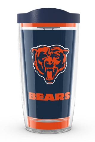 Chicago Bears Touchdown 16 oz. Tervis Tumbler product image 1, provided for visual reference and product detail review