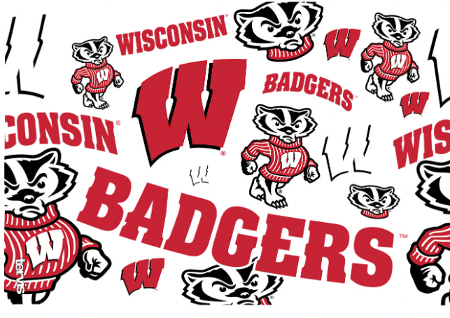 Wisconsin Badgers All Over Print 24 oz. Tervis Tumbler product image 2, provided for visual reference and product detail
