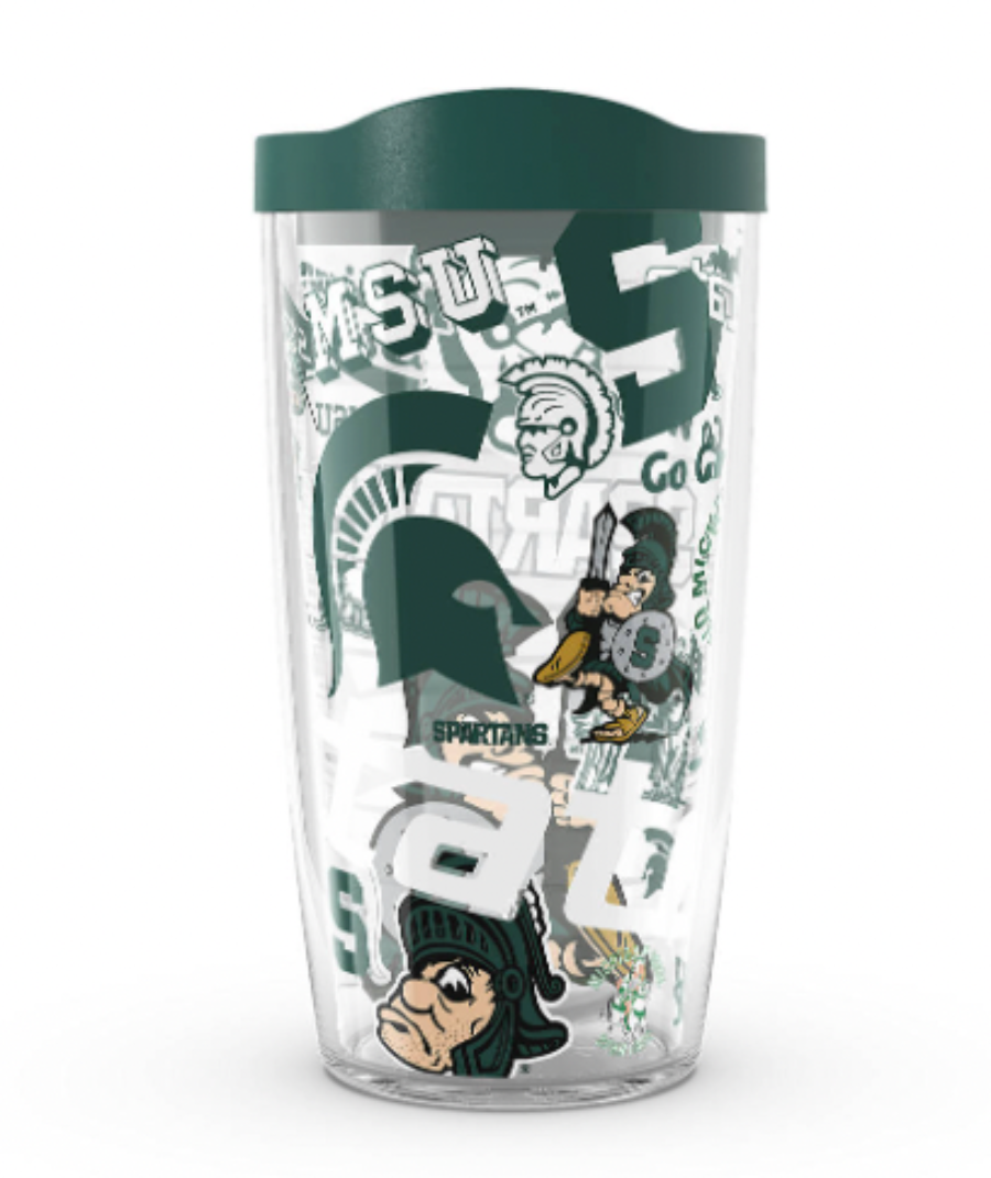 Michigan State Spartans All Over Print 16 oz. Tervis Tumbler product image 1, provided for visual reference and product