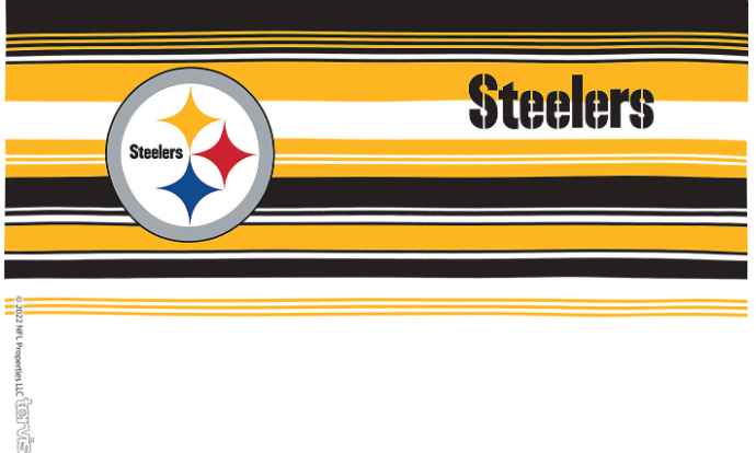 Pittsburgh Steelers Hype Stripes 16 oz. Tervis Tumbler product image 2, provided for visual reference and product detail