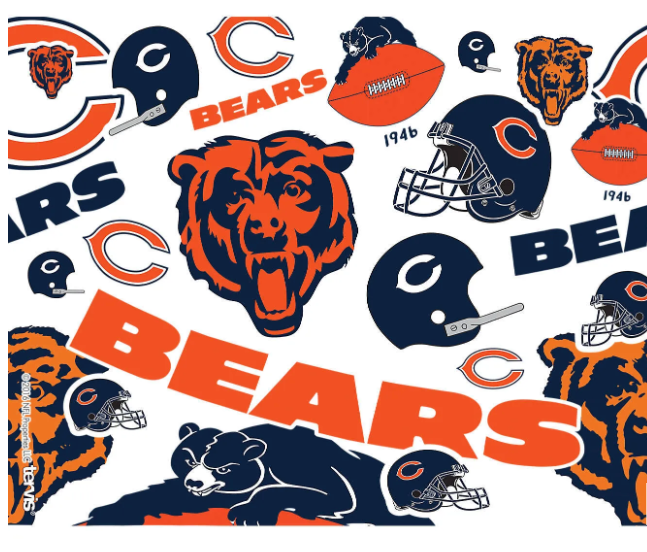 Chicago Bears All Over Print 24 oz. Tervis Tumbler product image 2, provided for visual reference and product detail review