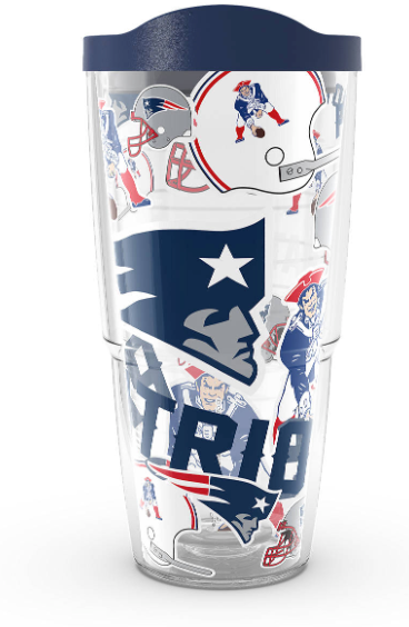 New England Patriots All Over Print 24 oz. Tervis Tumbler product image 1, provided for visual reference and product detail
