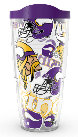 Minnesota Vikings All Over Print 24 oz. Tervis Tumbler product image 1, provided for visual reference and product detail